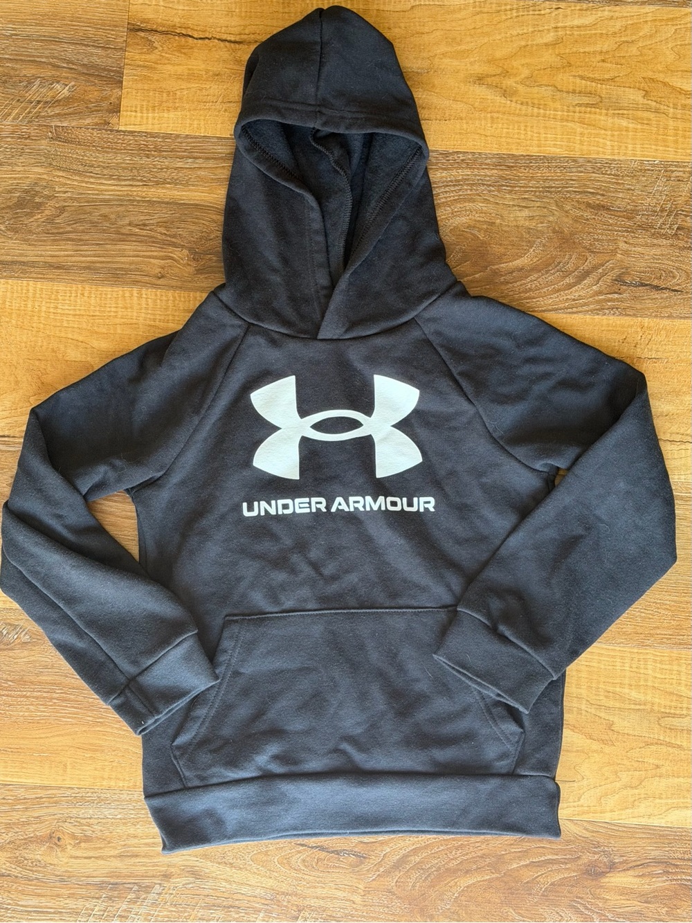 YSM Under Armour Black Hoodie with White Logo Center